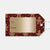 Vrolijk peperkoek Mannen en sterren Kerstmis Cadeaulabel (Voorkant (Horizontaal))