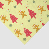 Vrolijk peperkoek santa Snowflake Xmas tree patte Tissuepapier (Detail)