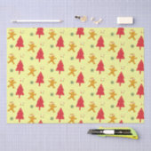 Vrolijk peperkoek santa Snowflake Xmas tree patte Tissuepapier (Craft)