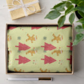Vrolijk peperkoek santa Snowflake Xmas tree patte Tissuepapier (Geschenk)