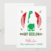 Vrolijk Picklemas Kerst Vakantie Kaart (Voorkant / Achterkant)