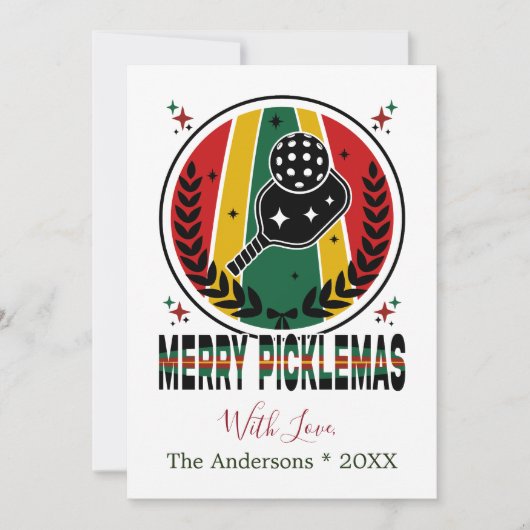 Vrolijk Picklemas Kerst Vakantie Kaart (Voorkant)