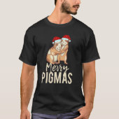 Vrolijk Pigmas Gezichtsmasker Cavia Xmas Aanta Gui T-shirt (Voorkant)