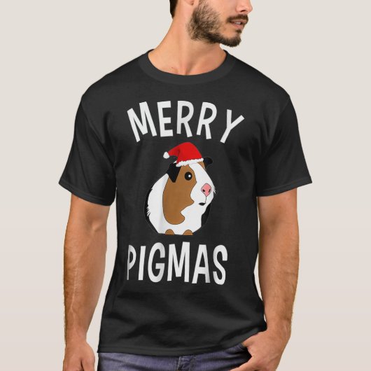 Vrolijk Pigmas Grappig cavia voor kerstcadeau T-shirt (Voorkant)
