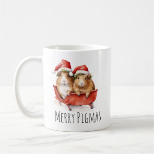 Vrolijk Pigmas Kerstmis Guinee Pig Koffie Koffiemok