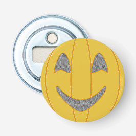 Vrolijk pompoen Sinaasappel Button Flesopener