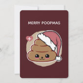 Vrolijk Poopmas Kawaii Kerst Feestdagenkaart (Voorkant)