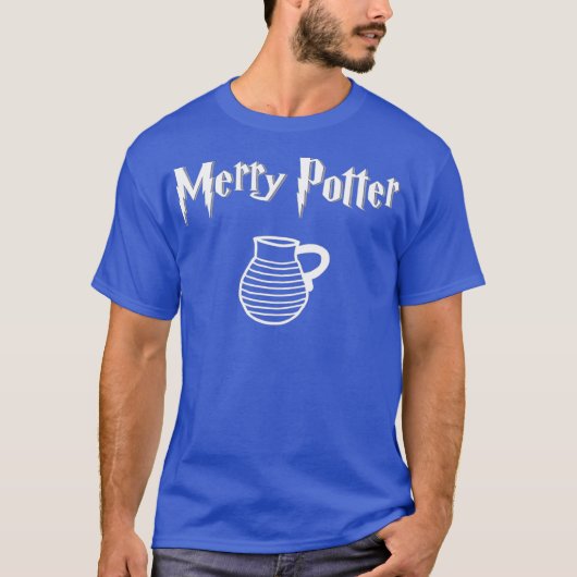 Vrolijk Potter grappig boek lezen Harry pottery T-shirt (Voorkant)
