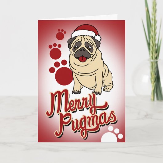 Vrolijk Pugmas! Feestdagen Kaart (Voorkant)