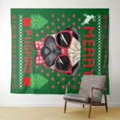 Vrolijk Pugmas! Wandkleed (In Situ (horizontaal))