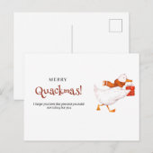 Vrolijk Quackmas! Grappige eendenkerst Kaart, mini Feestdagenkaart (Voorkant / Achterkant)