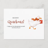 Vrolijk Quackmas! Grappige eendenkerst Kaart, mini Feestdagenkaart (Voorkant)