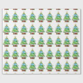Vrolijk quarantaine kerstboom toiletpapier cadeaupapier (Vlak)