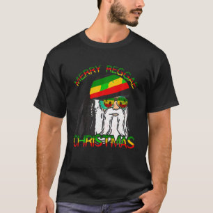 Vrolijk Reggae Kerstmis Rasta Kerstmis Rastafari T-shirt