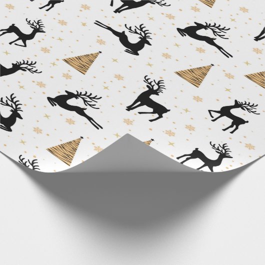 Vrolijk rendier inpakpapier (Hoek)
