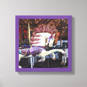 Vrolijk-rond geschilderd paard carrousel serie 12 canvas afdruk (Voorkant)