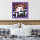 Vrolijk-rond geschilderd paard carrousel serie 12 canvas afdruk (Insitu (Slaapkamer))