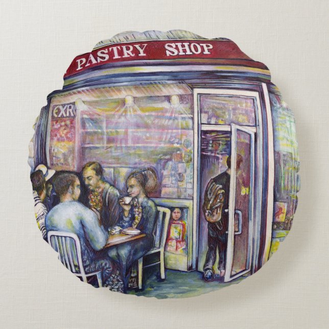 vrolijk rond kussen (Voorkant)