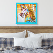 Vrolijk-rond paard carnaval serie 23 Canvas (Insitu (Slaapkamer))