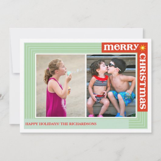 Vrolijk rond x2 feestdagenkaart (Voorkant)