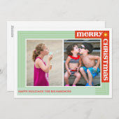 Vrolijk rond x2 feestdagenkaart (Voorkant / Achterkant)