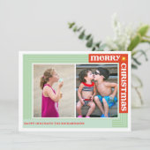 Vrolijk rond x2 feestdagenkaart (Staand voorkant)