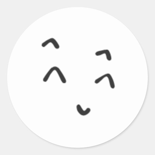 vrolijk ronde sticker (Voorkant)