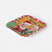 Vrolijk rood en goud karikatuur paar papieren bordje (Gebogen)