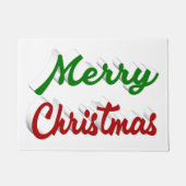 Vrolijk rood Kerstmis en groen manuscript Deurmat (Voorkant)