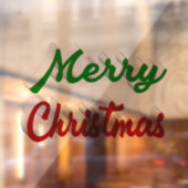 Vrolijk rood Kerstmis en groen manuscript Raamsticker (Vel 2)