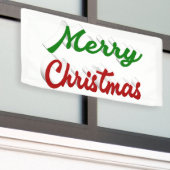 Vrolijk rood Kerstmis en groen manuscript Spandoek (Buitenkant Gebouw)