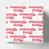 Vrolijk rood wit patroon leuke feestdag bedankdoosjes (Bovenkant)