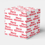 Vrolijk rood wit patroon leuke feestdag bedankdoosjes (Achterkant)