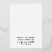 Vrolijk Roos Gouden Kerst Kaarten | Elegante vakan (Achterkant)