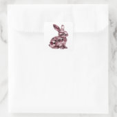 Vrolijk Roze Abstract Labelontwerp Vierkante Sticker (Tas)