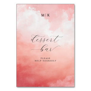 Vrolijk Roze Aquarel Dessert Bar Bord Kaart