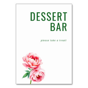 Vrolijk Roze Bloemendessertbarbord Kaart