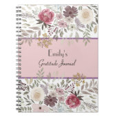 Vrolijk roze bloemengebed, lof en dankbaarheid notitieboek (Voorkant)