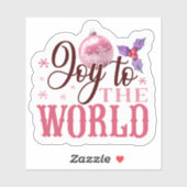 Vrolijk roze Kerst sticker! Sticker (Vel)