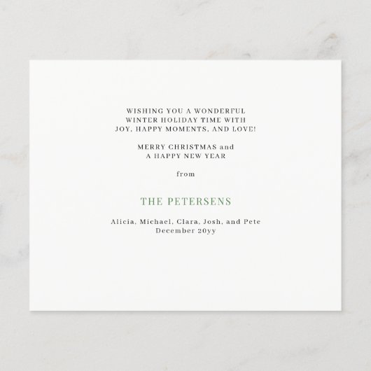 Vrolijk roze kerstfotokaart (Achterkant)