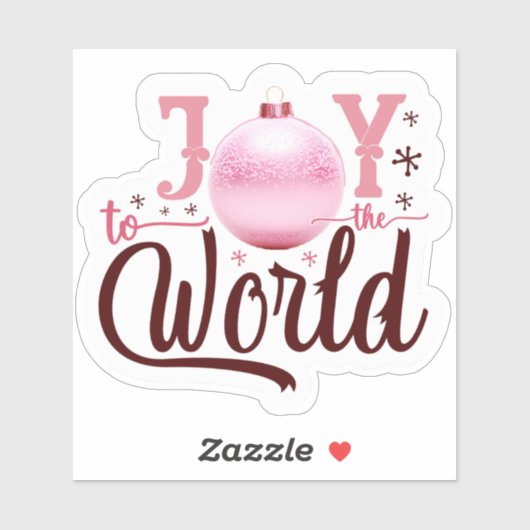 Vrolijk roze Ornament voor de Feestdagen Sticker (Vel)