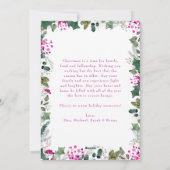 Vrolijk & Roze Ovaal Foto Vrolijk Kerstfeest Kaart (Achterkant)