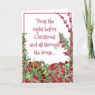 Vrolijk Santa & Familie Huisdieren Kerst Schattige Feestdagen Kaart