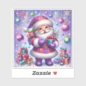 Vrolijk Santa Kerst sticker (Vel)