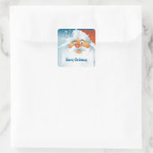 Vrolijk Santa Kerst sticker (Tas)