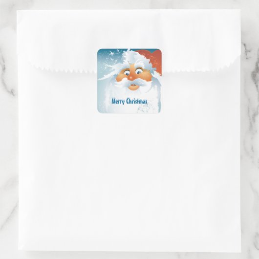 Vrolijk Santa Kerst sticker (Tas)
