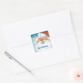 Vrolijk Santa Kerst sticker (Envelop)