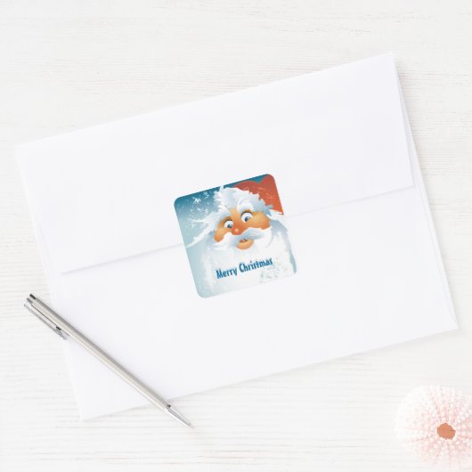 Vrolijk Santa Kerst sticker (Envelop)