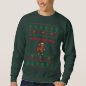 Vrolijk Sasquatch Kerstmis Lelijk Kerstpatroon Trui (Voorkant)