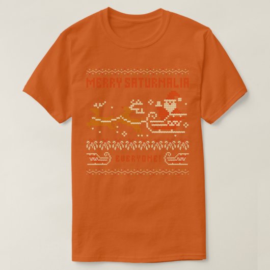 Vrolijk Saturnalia iedereen T-shirt (Design voorkant)